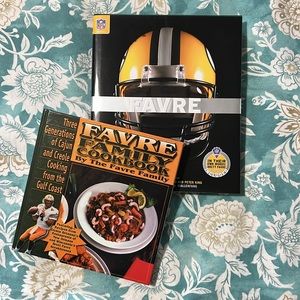 “FAVRE” by Brett and Bonita Favre with NFL Films DVD and Favre Family Cookbook